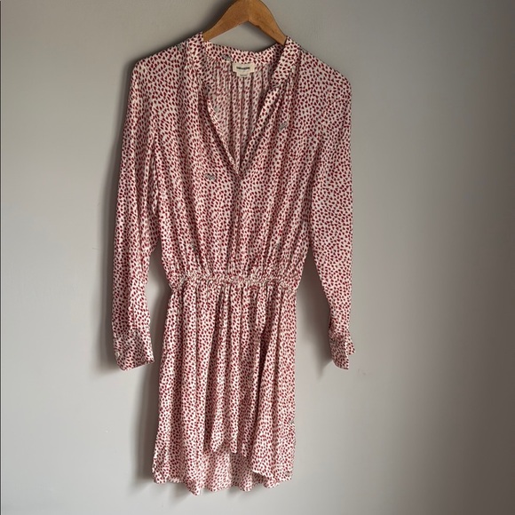 ZADIG & VOLTAIRE Rinka Heart-print Dress In Red Silk Small - Picture 3 of 14